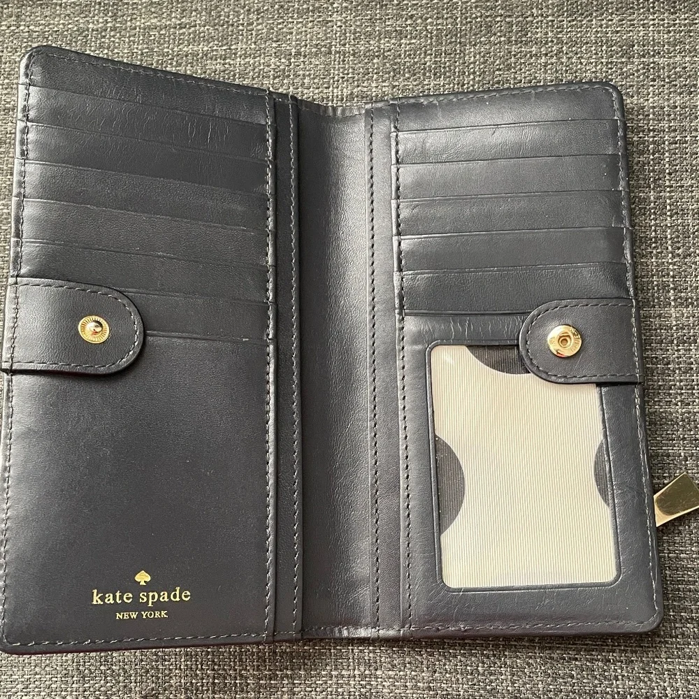 Kate Spade Gold Bi Fold Wallet - Picture 3 of 6